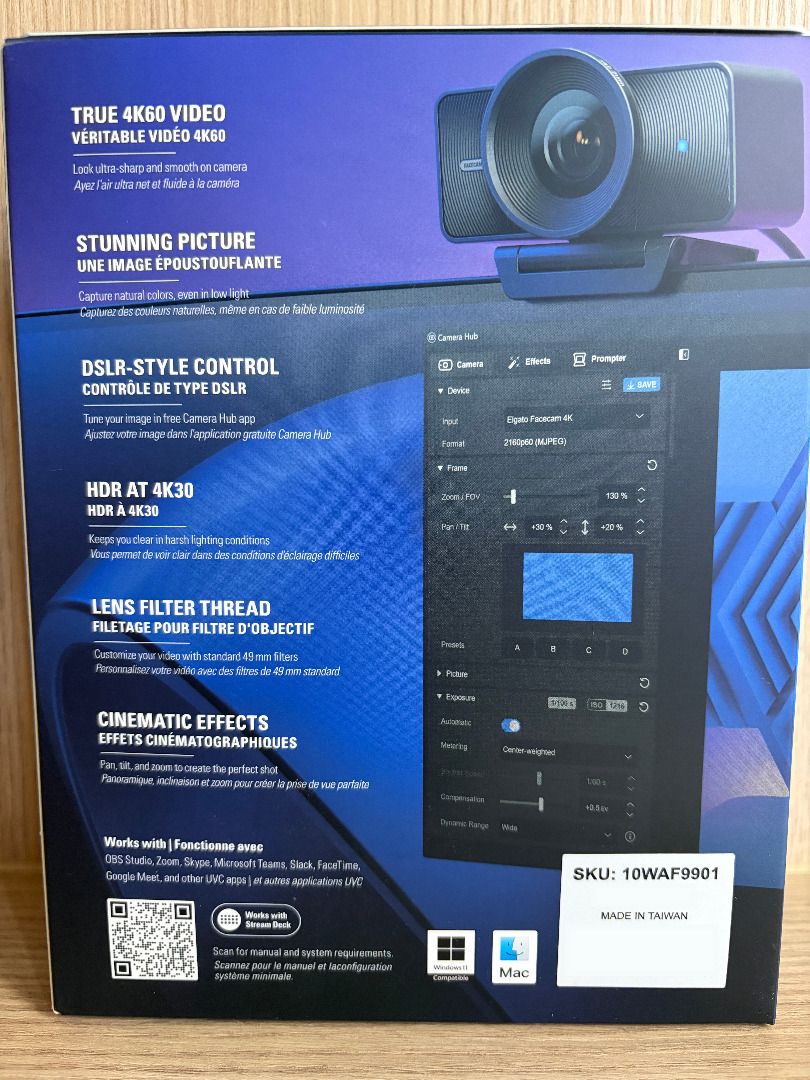 Brand New Elgato Facecam 4K Studio Webcam469281069377802243