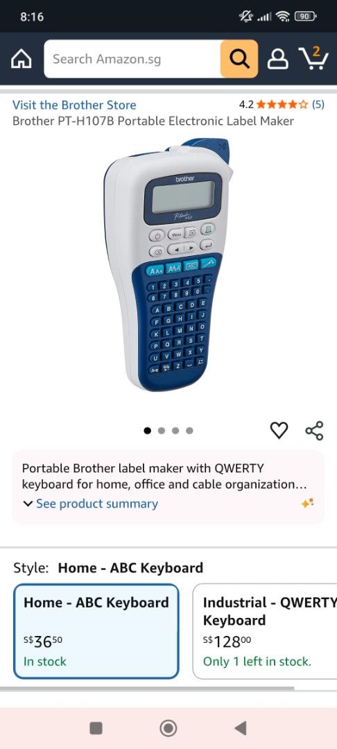 Brother Portable Electronic Label Maker469041553333309440