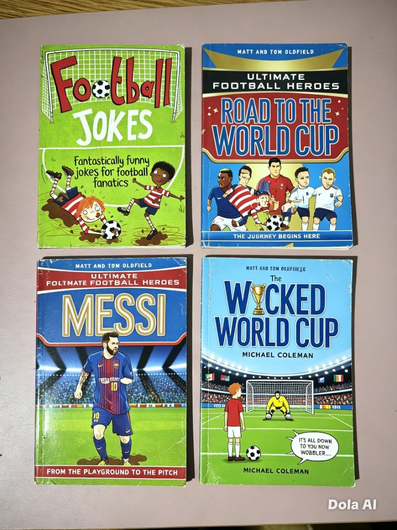 Bundle Football Books for kids (Category: Children's Books) located in Cavite. Submitted by januella (Listing ID 1441080199, Image 1). Description: 📦 Football & Sports Book Bundle (4 Books) Price: ₱100 bundle Condition: Good / Pre-loved Description Perfect bundle for young football fans, reluctant readers, or anyone obsessed with the beautiful game! Selling these 4 awesome football-themed books together as a set. All pages are intact, and the co