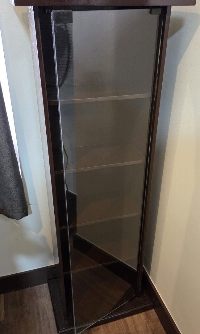 Cabinet for display (Category: Shelves, Cabinets & Racks) located in Manila. Submitted by jsm25 (Listing ID 1440968496, Image 1). Description: cabinet for books or souvenirs or DVD. with magnetic glass door - 5 shelves.