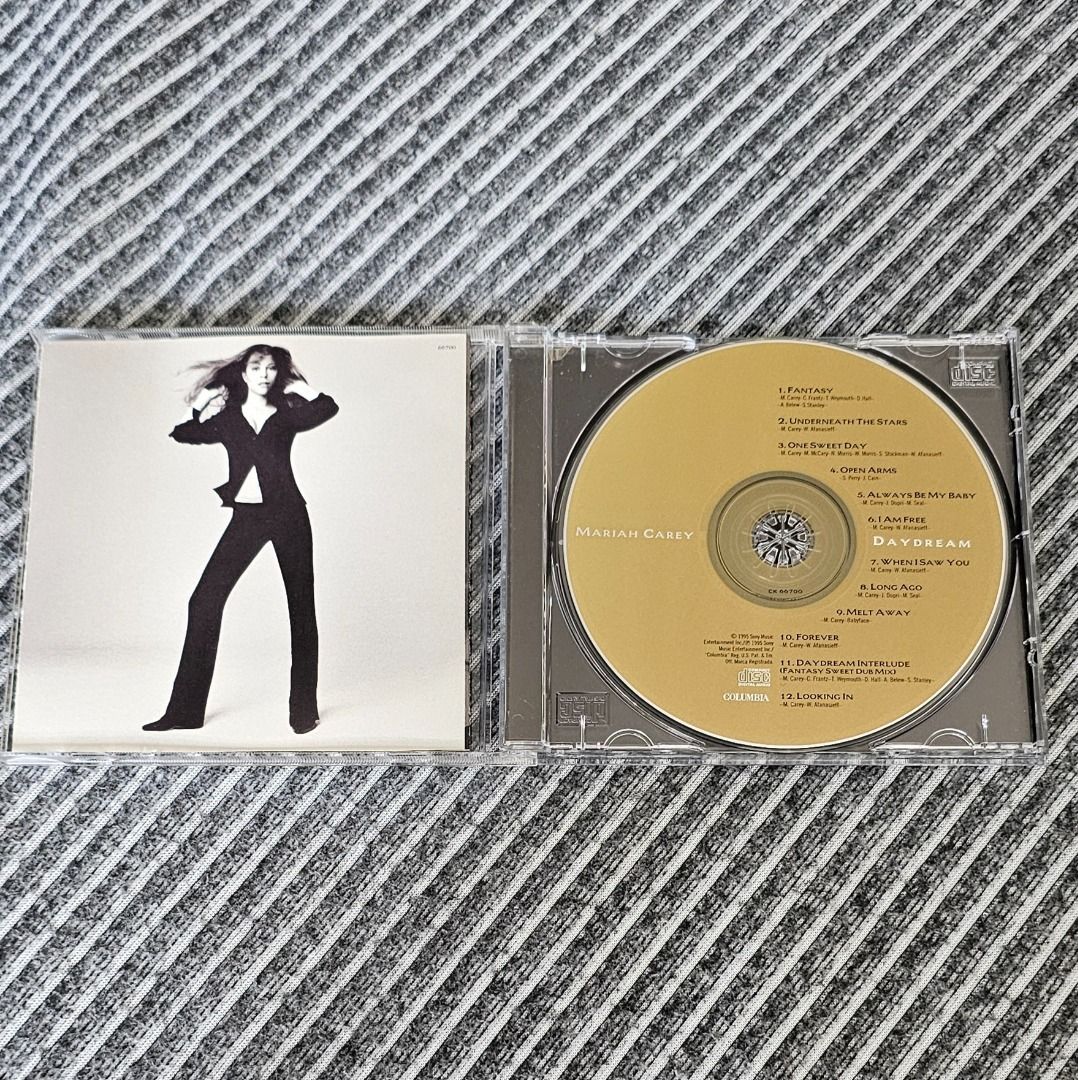 🌟[CD Album] Mariah Carey Daydream (1995) (Category: CDs & DVDs) located in Singapore. Submitted by strangecell (Listing ID 1441005382, Image 2). Description: Many more Various Genres: https://www.carousell.sg/p/1253907759 Electronic Dance, EDM, DJ Mix: https://carousell.com/p/1035784902 Easy Listening, Funk Soul, Lounge, Jazz, New Age, Chill-out: https://carousell.com/p/1028943398 ************************************** Self-collect at Area Seran