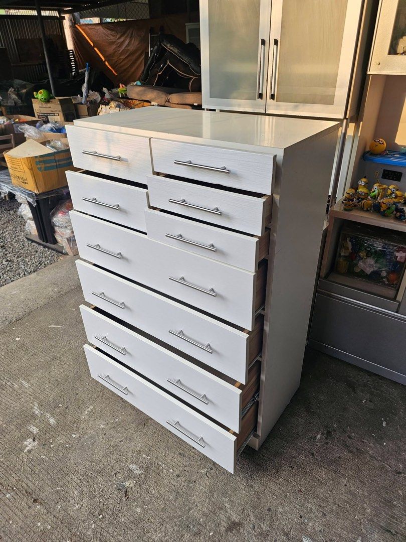 Chest Cabinet Drawer (Category: Shelves, Cabinets & Racks) located in Quezon City. Submitted by ledamadel (Listing ID 1441155714, Image 2). Description: Chest Cabinet ‼️₱9800‼️ ✔L-35.5 H-52 W-17 inches ✔9 Solid Drawers 🗄 ✔Laminated 🔖 ✔️Compress & Plywood Back! 💢 ✔Scratches As-is! 👌 Location: 40 Aplaya St Napocor Vill. Tandang Sora Quezon City. For inquiry please Pm us or Call. 09066885859 Please like our page thanks! 👇👇👇👇 KMA O’shop #japa