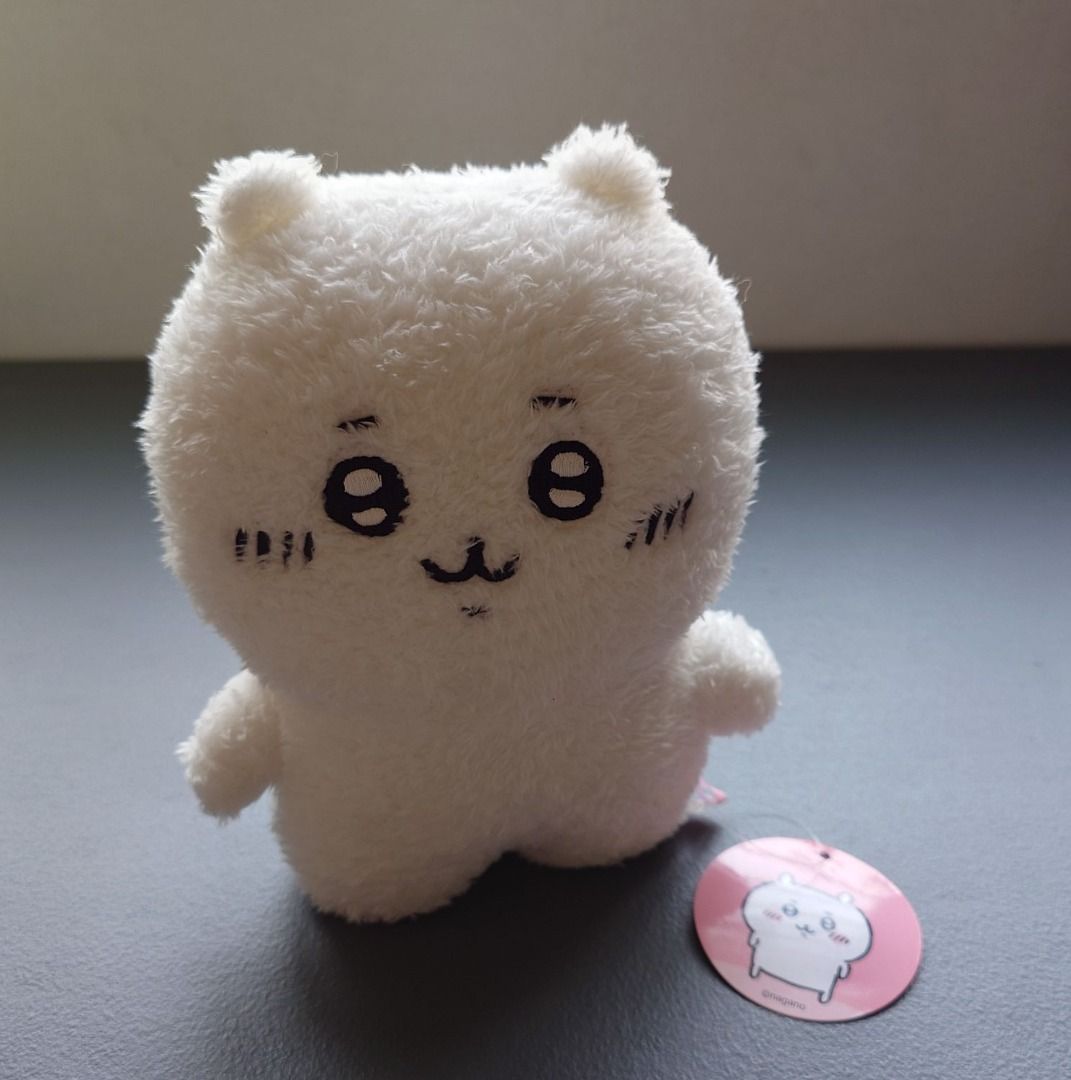 Chiikawa plush stuffed toy anik aniks (Category: Plushies & Soft Toys) located in Pasig City. Submitted by toy_kwinndom (Listing ID 1441126437, Image 3). Description: beaded, can stand alone 🤍 parang pitatto.