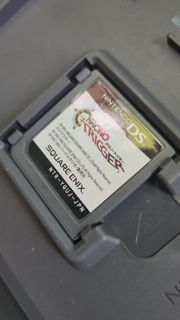 Chrono Trigger Nintendo DS Game (Category: Nintendo) located in Daraga. Submitted by Tumblebox (Listing ID 1441138750, Image 2). Description: Selling Chrono Trigger for Nintendo DS, with case and manual Dual Language: English and Japanese (auto detected) Tested Working. Shipping options : J&T, LBC Meetup: Legazpi or Daraga Area.