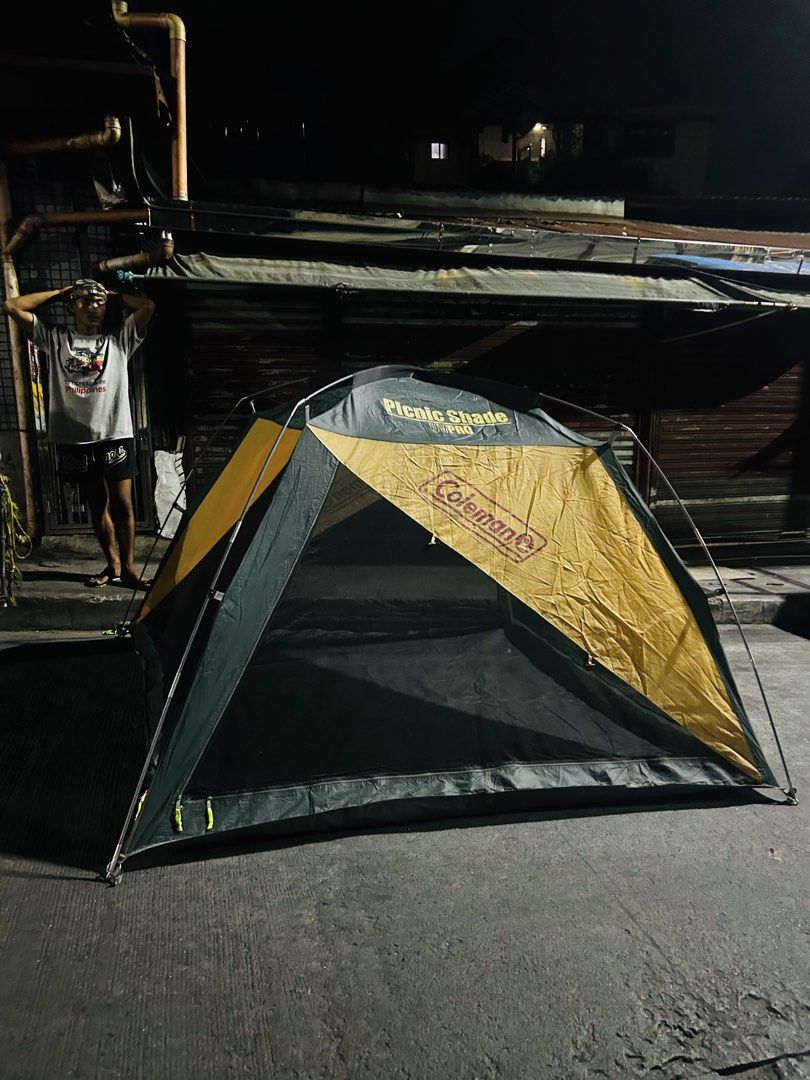 Coleman Picnic Shade UV PRO Tent (Category: Hiking & Camping) located in Manila. Submitted by starbalesukandjapansurplus (Listing ID 1441023629, Image 2). Description: - Coleman Picnic Shade UV PRO tent - Ideal for outdoor adventures: picnics, camping, beach trips - Easy setup and takedown - Provides excellent shade and UV protection - Made with durable material - Ready for your next outing!.
