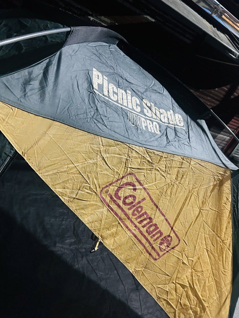 Coleman Picnic Shade UV PRO Tent (Category: Hiking & Camping) located in Manila. Submitted by starbalesukandjapansurplus (Listing ID 1441023629, Image 3). Description: - Coleman Picnic Shade UV PRO tent - Ideal for outdoor adventures: picnics, camping, beach trips - Easy setup and takedown - Provides excellent shade and UV protection - Made with durable material - Ready for your next outing!.