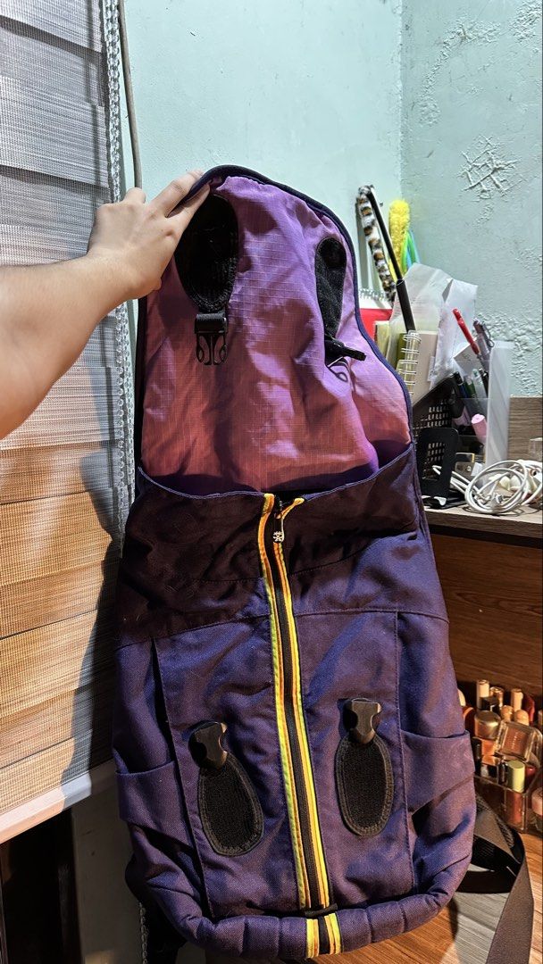 Crumpler "Bag Bride" Laptop Backpack (Category: Backpacks) located in Manila. Submitted by moncurr (Listing ID 1440955745, Image 3). Description: Crumpler “Bag Bride” Laptop Backpack (Yellow/Purple) — Heavy Duty Retail price: ₱6,500-8,500 Price: ₱2,800 (negotiable for fast takers) - Authentic - Ultra-tough water-resistant exterior fabric with a purple grid-pattern ripstop lining - Large main compartment with a dedicated padded laptop sleeve area.