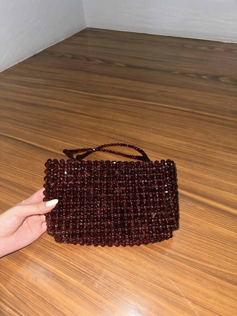 Dark Brown Crystal Beaded Hand Bag (Category: Clutches) located in Quezon City. Submitted by smileybeans (Listing ID 1441038747, Image 3). Description: Available for same day delivery Shipping 55 within mm and 165 provincial.