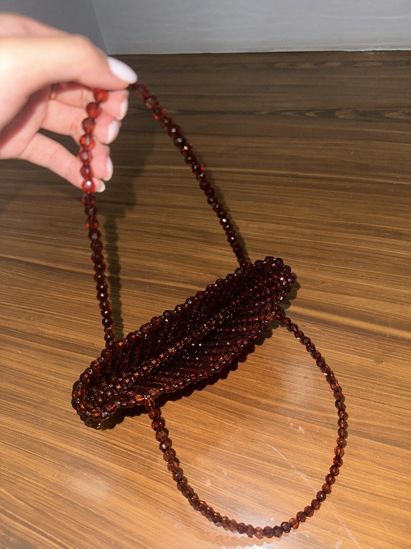 Dark Brown Crystal Beaded Hand Bag (Category: Clutches) located in Quezon City. Submitted by smileybeans (Listing ID 1441038747, Image 2). Description: Available for same day delivery Shipping 55 within mm and 165 provincial.