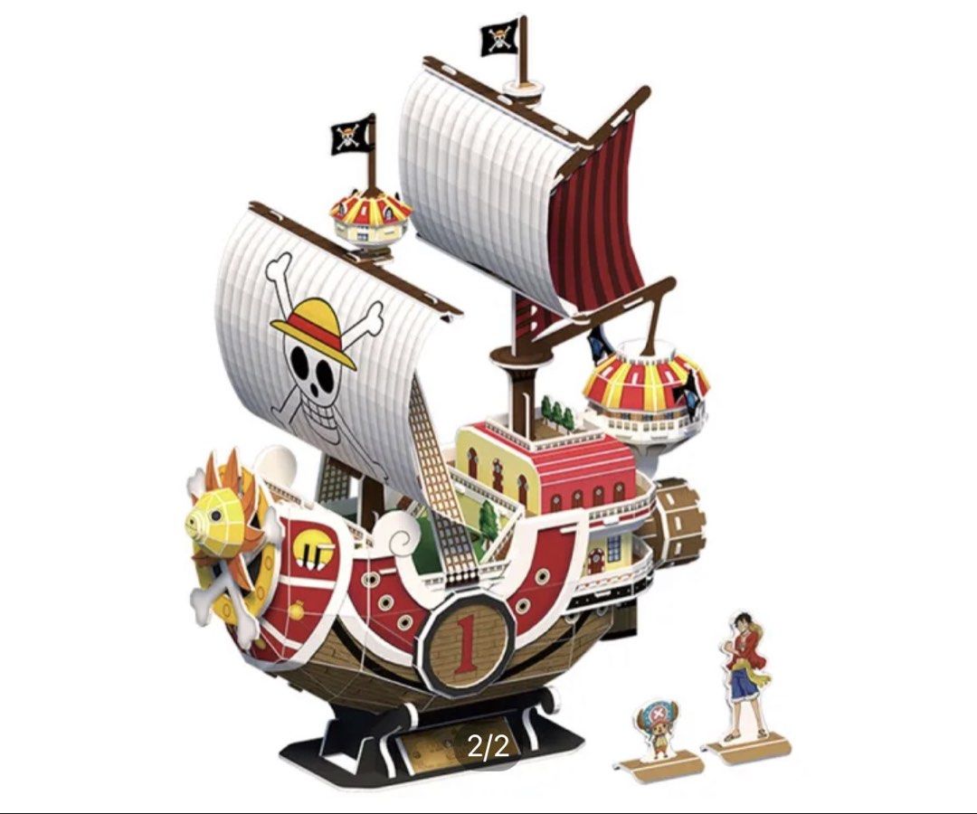 CubicFun One Piece Thousand Sunny Ship 3D Model Puzzle (Category: Gundam & Model Kits) located in Mandaluyong City. Submitted by kris3000 (Listing ID 1441123488, Image 2). Description: - Orig price is USD44.99 - Build the iconic Thousand Sunny ship from One Piece! - High-quality 3D model puzzle by CubicFun. - Contains 157 pieces for a satisfying build. - Impressive finished size: 26.7 x 18.5 x 34cm. - A must-have collectible for any One Piece ent