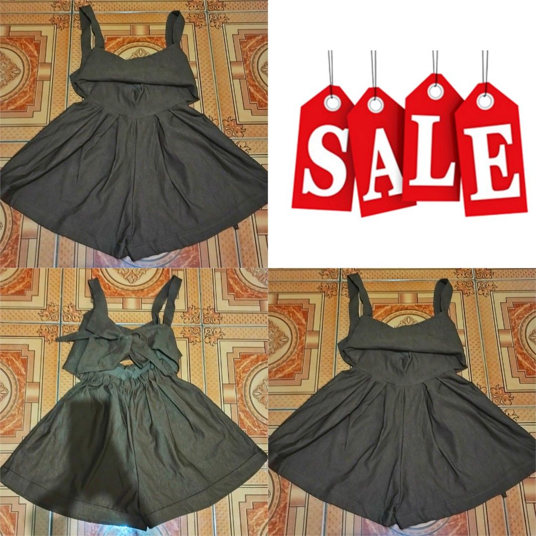 Cute Brown Romper with Cut-out Details (Category: Rompers) located in Cavite. Submitted by sofficph (Listing ID 1441087491, Image 1). Description: XS - S , Brown -Grey romper with a cute tie-front top - Adjustable straps for a perfect fit - Ideal for casual days or beach trips - Comfortable and easy to wear.