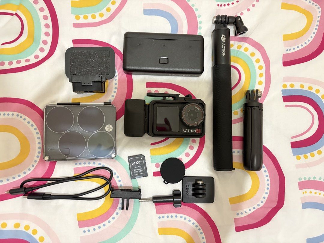 DJI Action 5 pro (Category: Video Cameras) located in San Pablo. Submitted by declutterwithmelqc (Listing ID 1440988408, Image 1). Description: DJI Action 5 Pro📸✨(Adventure Combo) Barely used and well taken care of. Complete set with accessories (as shown in photos). No issues, works perfectly—looks and feels brand new. ✅ Like new / no scratches ✅ Complete accessories ✅ ND Filters included ✅ Ready to use Perfect for vlogging, travel, and action 