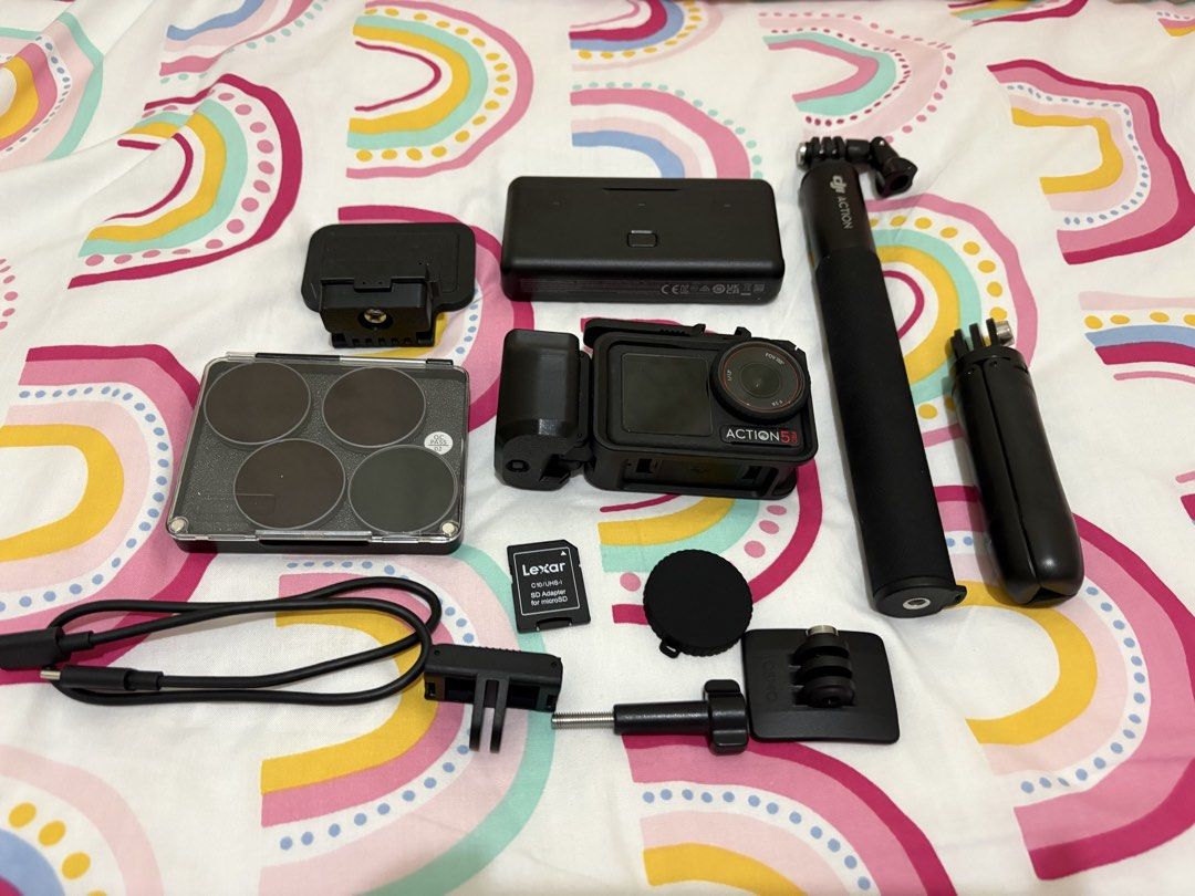 DJI Action 5 pro (Category: Video Cameras) located in San Pablo. Submitted by declutterwithmelqc (Listing ID 1440988408, Image 2). Description: DJI Action 5 Pro📸✨(Adventure Combo) Barely used and well taken care of. Complete set with accessories (as shown in photos). No issues, works perfectly—looks and feels brand new. ✅ Like new / no scratches ✅ Complete accessories ✅ ND Filters included ✅ Ready to use Perfect for vlogging, travel, and action 