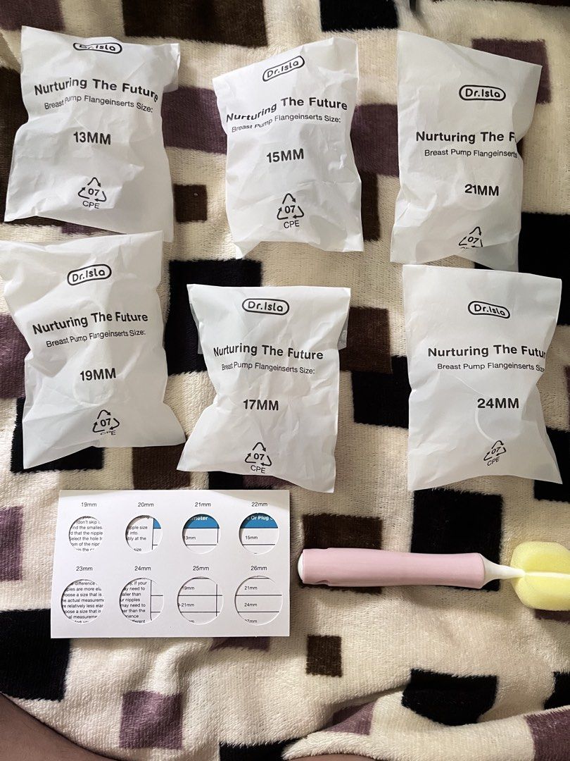 Dr. Isla Breast Pump Flange Insert (Category: Baby Toiletries & Grooming) located in Pasig City. Submitted by ehsryll (Listing ID 1416074516, Image 3). Description: Complete flange Inserts. Used only one 17mm & 19mm.