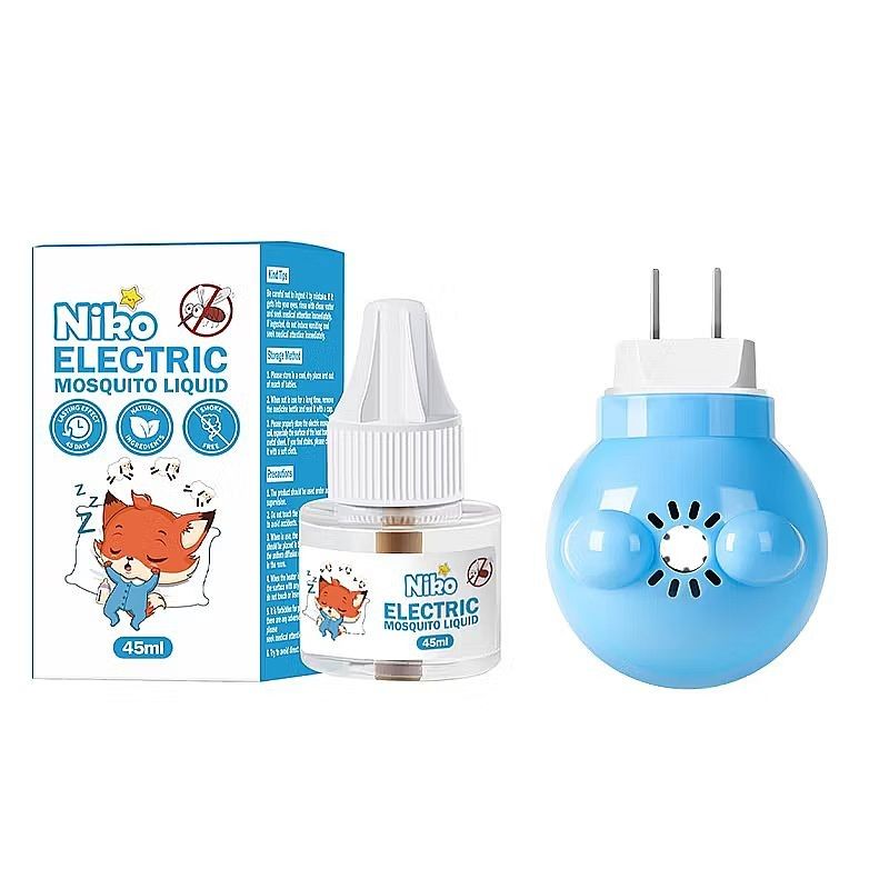 Electric Mosquito Liquid Repellent Set (Category: Insect Repellents) located in Quezon City. Submitted by ana-chan (Listing ID 1441100903, Image 1). Description: - Niko Electric Mosquito Liquid Repellent Set - Includes plug-in device and 45ml repellent liquid - Made with natural plant-based ingredients: wormwood and citronella essential oil - Safe for babies and pregnant women - Long-lasting: 1 bottle lasts 300-400 hours - Production Date: 12/12/