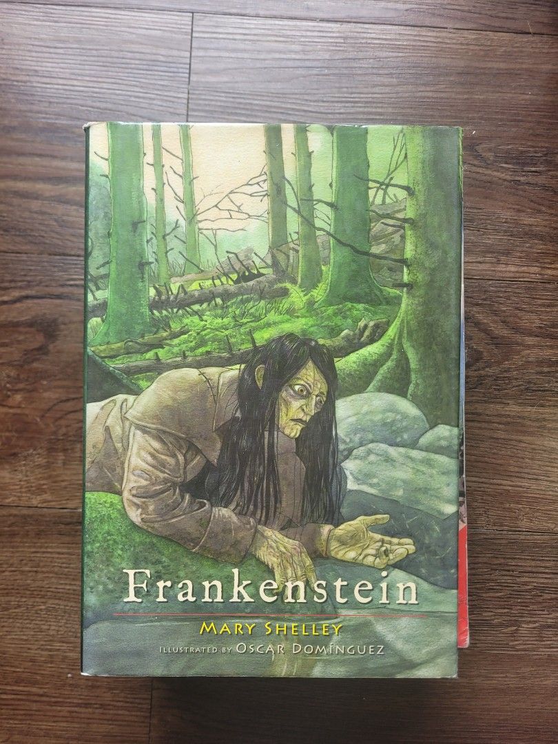 Frankenstein by Mary Shelley (Category: Storybooks) located in Manila. Submitted by mija.shop (Listing ID 1440965221, Image 1). Description: - Classic novel: Frankenstein by Mary Shelley - Illustrated edition by Oscar Dominguez - Ideal for book collectors - Perfect for fans of gothic literature and classic horror.