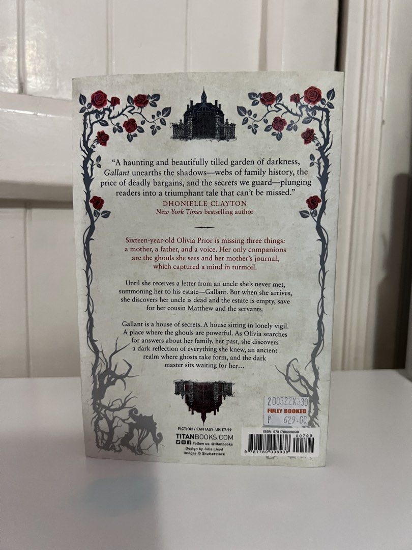 Gallant by V.E. Schwab - Fantasy Novel (Category: Storybooks) located in Manila. Submitted by jrlibrary (Listing ID 1441093967, Image 3). Description: - Title: Gallant - Author: V.E. Schwab - Genre: Fantasy - Plot: Follows Olivia Prior as she inherits an estate and discovers dark family secrets. - Theme: A haunting and beautifully told garden of darkness. - Recommended for: Readers looking for their next captivating read..