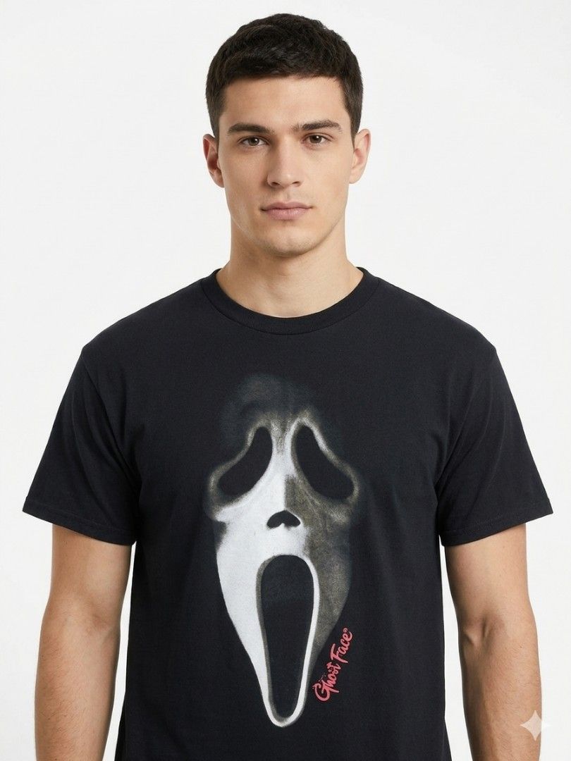 Ghost Face (Category: Tshirts & Polo Shirts ) located in Cavite. Submitted by dimesandthreadsph (Listing ID 1441138373, Image 1). Description: Ghost Face Price: 150ph Size: L Length: 28 Width: 22 Color Rate: 9/10 Issue: Hairline crack prints Good condition. No downpayment, no reservation. Color may vary due to lighting. Payment - PM for details. Shipment - PM for details. (Buyer will shoulder the shipping fee) If you purchased three items and up,
