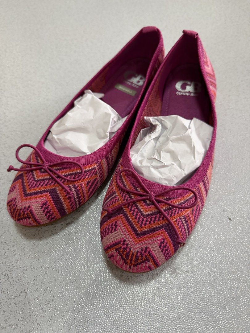 Gianni Bini Washable Stretch Knit Ballet Flats - Vibrant Geometric Pattern (Category: Flats & Sandals) located in Angeles City. Submitted by exate (Listing ID 1441111700, Image 1). Description: [PRELOVED] Authentic Gianni Bini Washable Stretch Knit Ballet Flats – Multicolor Geometric Selling a gorgeous, ultra-comfortable, and pristine pair of authentic Gianni Bini ballet flats. Imported from the US, this pair features a vibrant, eye-catching geom