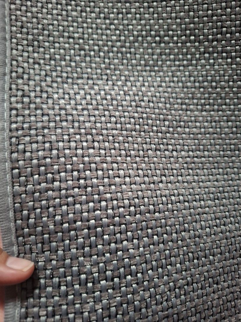Grey Thick Woven Floor Mat Runner 120x 50cm (Category: Carpets, Mats & Flooring) located in Quezon City. Submitted by an.marie (Listing ID 1441149410, Image 2). Description: - Stylish grey woven mat - Ideal size for hallways or entryways (approx. 1 meter long) - Features an attractive texture - Equipped with a dark, non-slip backing - Comes rolled in plastic, ready for immediate use - 3pcs avail.