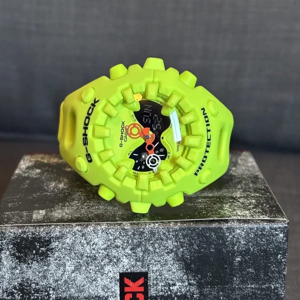 Gshock Alien Eyes GAV01-9A (Category: Activewear) located in Manila. Submitted by seikowatchfactory (Listing ID 1440980774, Image 2). Description: Brand New in Box Authentic Gshock 10/10 Model: GA-V01A-9A Price: 7495 pesos Slightly Negotiable Specifications: Size of Case: 49.1 x 58.2 x 19.6mm Weight: 74g Case and bezel material: Resin Resin Band Shock Resistant 200-meter Water Resistance Approx. battery life: 10 years on CR2025 Mineral glass Sphe