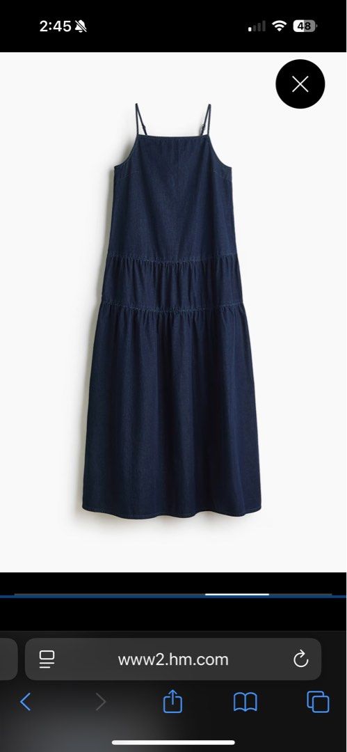H&M Denim Midi Dress (Category: Dresses) located in Manila. Submitted by dedeeeeeeeyyy (Listing ID 1441011448, Image 1). Description: pm me for actual ww srp is 1,790.