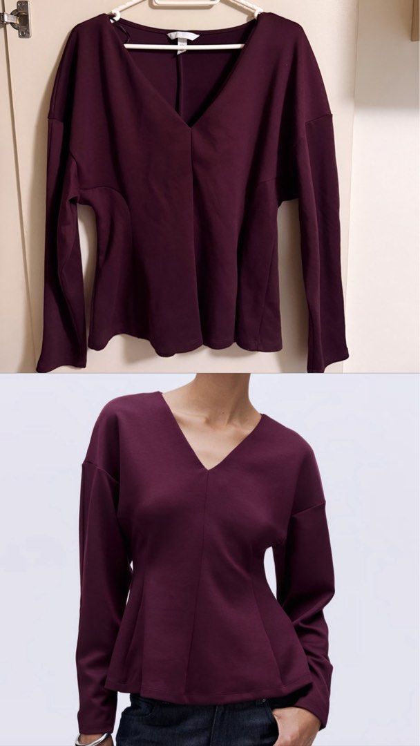 H&M LONG SLEEVES TOP (Category: Blouses) located in Manila. Submitted by everythingprettyyy (Listing ID 1440990342, Image 1). Description: Can fit small-large stretchable .
