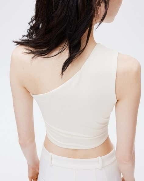 H&M One Shoulder Top White XS (Category: Sleeveless) located in Caloocan City. Submitted by legit_store (Listing ID 1441122394, Image 3). Description: .