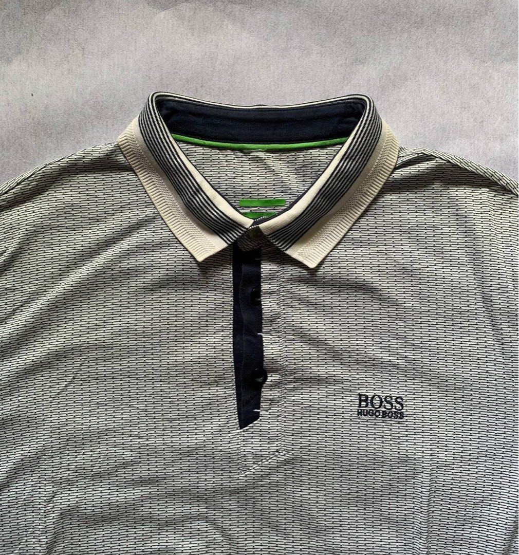 Hugo Boss Polo (Category: Tshirts & Polo Shirts ) located in Caloocan City. Submitted by silentdog_d5348e (Listing ID 1441017230, Image 1). Description: Length 27 Width 21 Issues cut necktag.