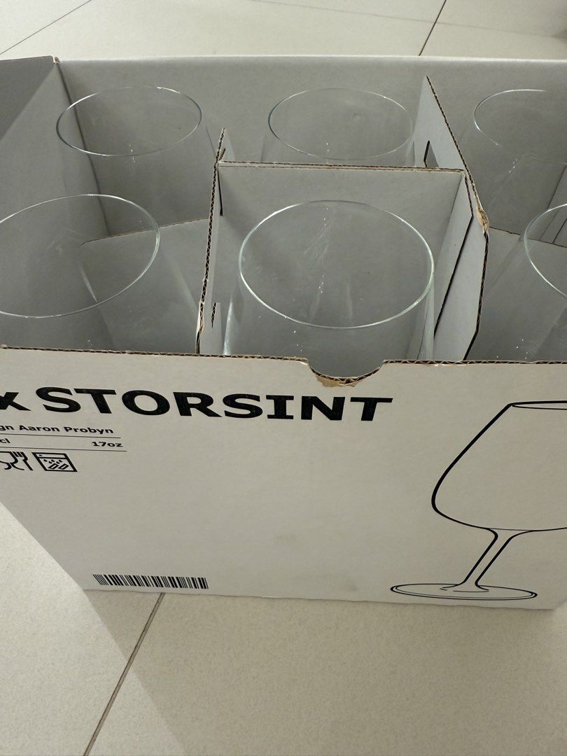 IKEA Wine Glasses (Category: Water Bottles & Tumblers) located in Singapore. Submitted by silentpenguin.cb9fa9 (Listing ID 1441086230, Image 2). Description: - IKEA Wine Glasses *6 - Brand new.