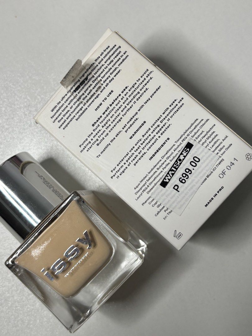 ISSY Active Foundation - YF1.5 (Category: Makeup) located in Bacoor. Submitted by natrix (Listing ID 1441105983, Image 3). Description: USED ONCE!! .