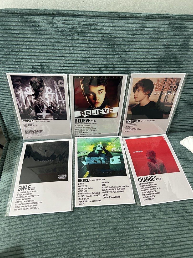 Justin Bieber Album Prints Poster (Category: CDs & DVDs) located in Cavite. Submitted by _schmyla (Listing ID 1440989060, Image 1). Description: .