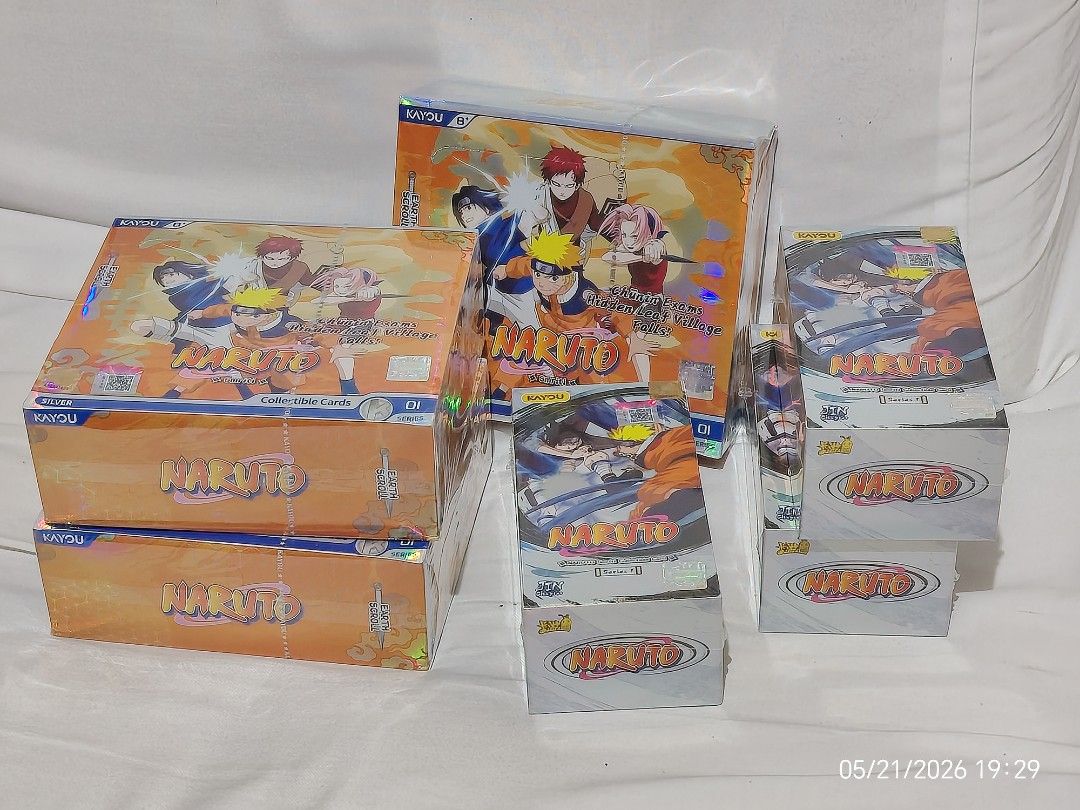 KAYOU Naruto Sea Version Box (Category: Vintage Collectibles) located in Kalibo. Submitted by anything_random (Listing ID 1440951935, Image 1). Description: Earth Scroll 1 - 1,200 each Jin 1 - 1,800 each.