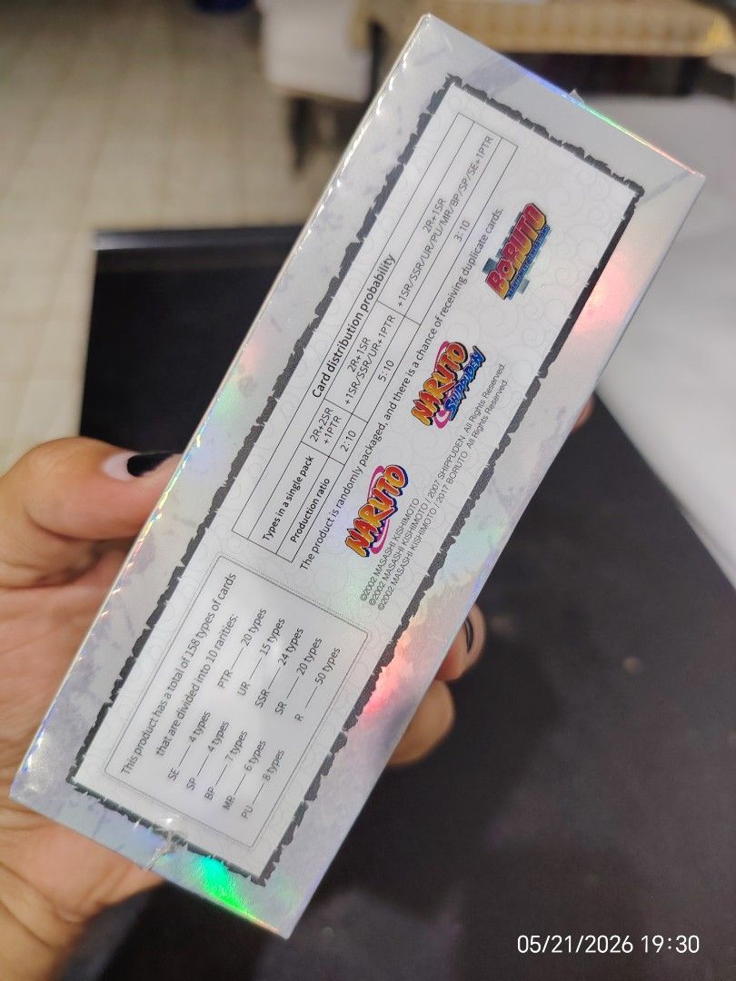 KAYOU Naruto Sea Version Box (Category: Vintage Collectibles) located in Kalibo. Submitted by anything_random (Listing ID 1440951935, Image 3). Description: Earth Scroll 1 - 1,200 each Jin 1 - 1,800 each.