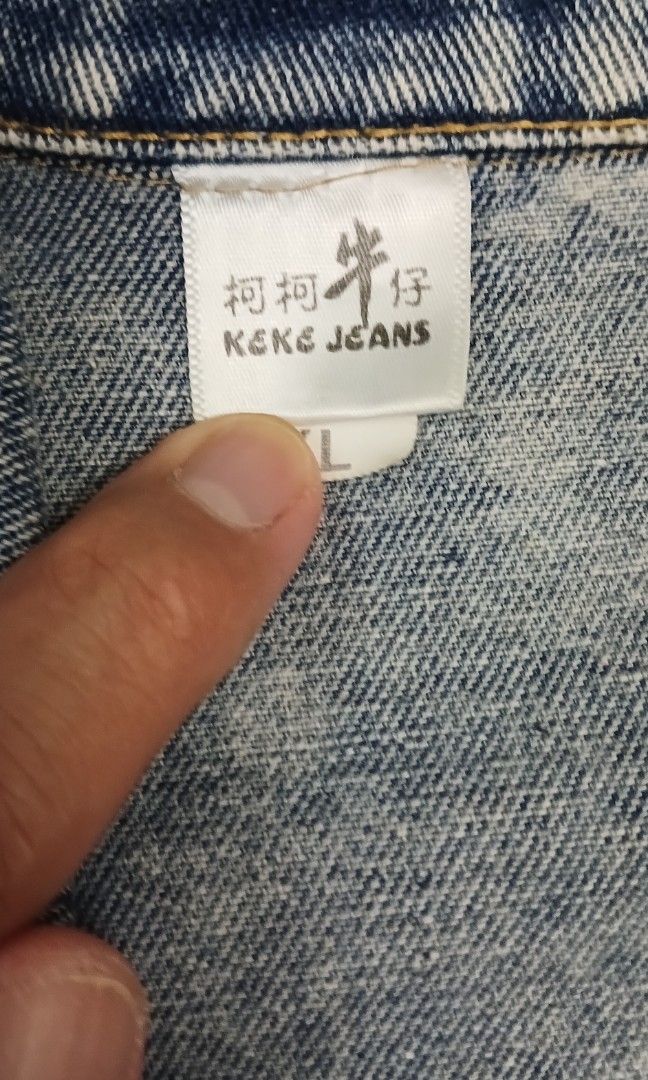 Keke Denim Jacket (Category: Coats, Jackets and Outerwear) located in Antipolo. Submitted by d.tuazon (Listing ID 1441062989, Image 3). Description: This is a KEKE JEANS branded acid wash denim jacket in size XL. Almost brand new.Size 24 inches width and 28 inches length.Price is 375 only.Rizal area.Shipping sagot ng buyer..