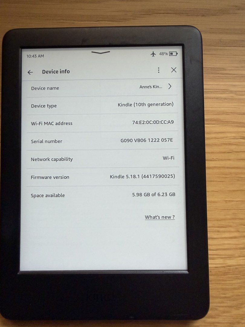 KINDLE (10th generation) (Category: E-Readers) located in Paranaque City. Submitted by anneysthings (Listing ID 1440967524, Image 2). Description: Kindle (10Gen) 6.23gb inclusions: charging cord Rfs: To upgrade.