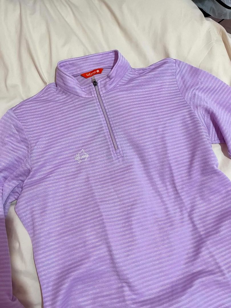 Lafuma Lavender Half-Zip Pullover | Lightweight Long Sleeve Activewear | Size M (Category: Coats, Jackets and Outerwear) located in General Santos City (Dadiangas). Submitted by aynleex (Listing ID 1441059684, Image 3). Description: Stay comfy and stylish with this authentic Lafuma lavender half-zip pullover 💜 Perfect for casual wear, travel, outdoor activities, or layering during chilly days. Lightweight, breathable, and easy to style with jean