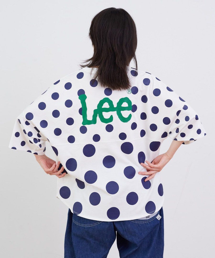 Lee x FRAPBOIS - Dot T-Shirt (Category: Shirts) located in Los Banos. Submitted by declutterking (Listing ID 1441136737, Image 1). Description: Size FREE on tag Dimensions: 30.75" shoulders 25.5" chest 28.5" length 7" sleeves Good as new condition Authentic.