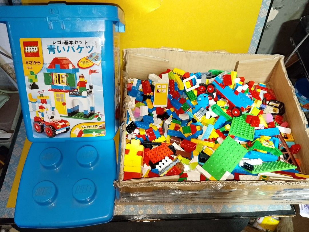 LEGO Basic Set Blue Bucket Building Blocks (Category: Lego & Building Sets) located in Quezon City. Submitted by jpnvintageonline (Listing ID 1441091563, Image 1). Description: - LEGO Basic Bricks Set - Comes in original blue storage bucket with lid - Large assortment of colorful building bricks and pieces - Perfect for creative play and building - Fun for kids - All pieces are included and in the box/bucket.
