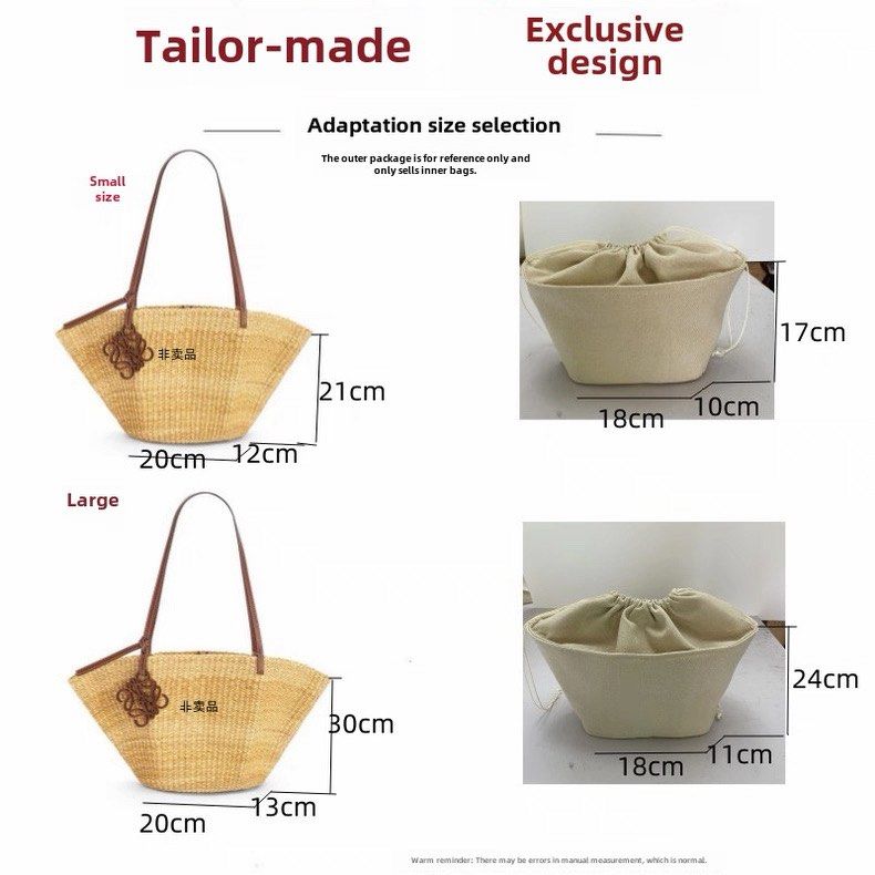 Loewe Basket Liner Bag (Custom) (Category: Luxury Bags & Wallets) located in Manila. Submitted by designerarchives.ph (Listing ID 1441148183, Image 2). Description: For your Loewe Basket Raffia Bags 🌴 • 10 days eta • 50% dp is required. • No refund, return, or exchange. • Buyer will shoulder the sf. Shipping: NCR - lalamove/grab Provincial - LBC.