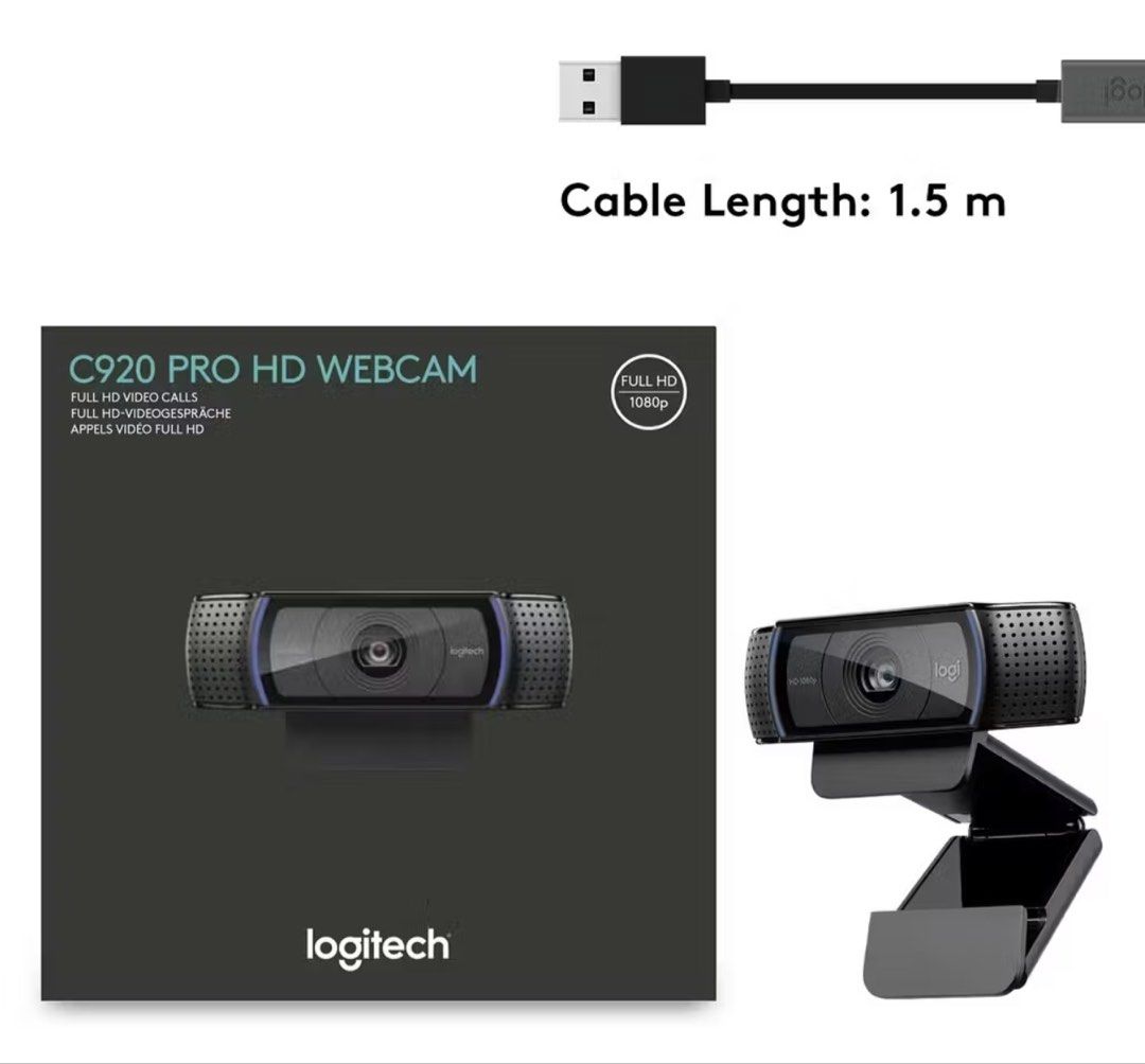 Logitech C920 Pro HD Webcam 1080p469419643047792641