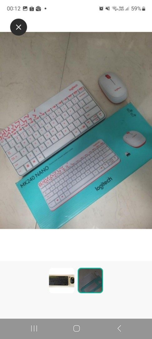 Logitech MK240 Nano Wireless Keyboard and Mouse Combo469641322079856640