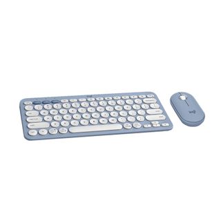 Logitech Pebble 2 Combo Wireless Keyboard and Mouse Set (Light Blue)477120200002119680