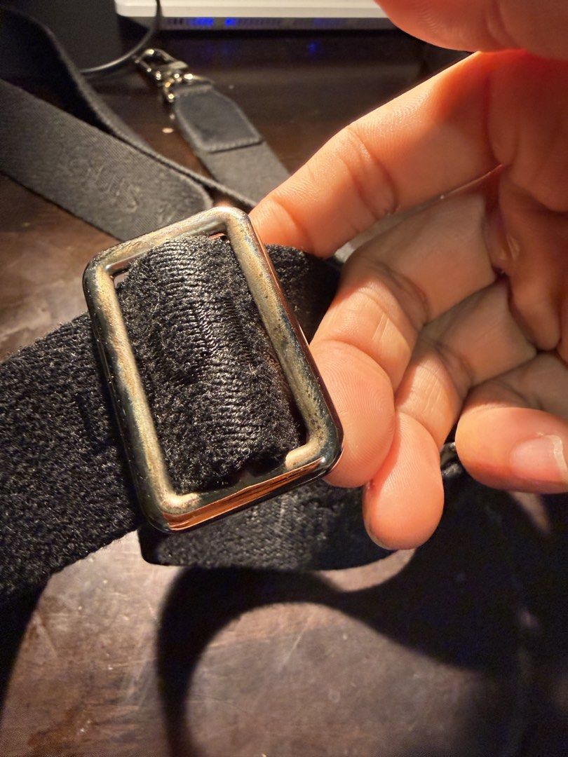 Louis Vuitton Black Monogram Canvas Strap (Category: Luxury Bags & Wallets) located in Mandaluyong City. Submitted by huntervip (Listing ID 1440955074, Image 3). Description: - Authentic Louis Vuitton strap - Black canvas with Louis Vuitton letters - Leather trim with embossed initials FB ( Dad) - Adjustable length with metal hardware - Clasp features LV logo - Ideal for personalizing your handbag.
