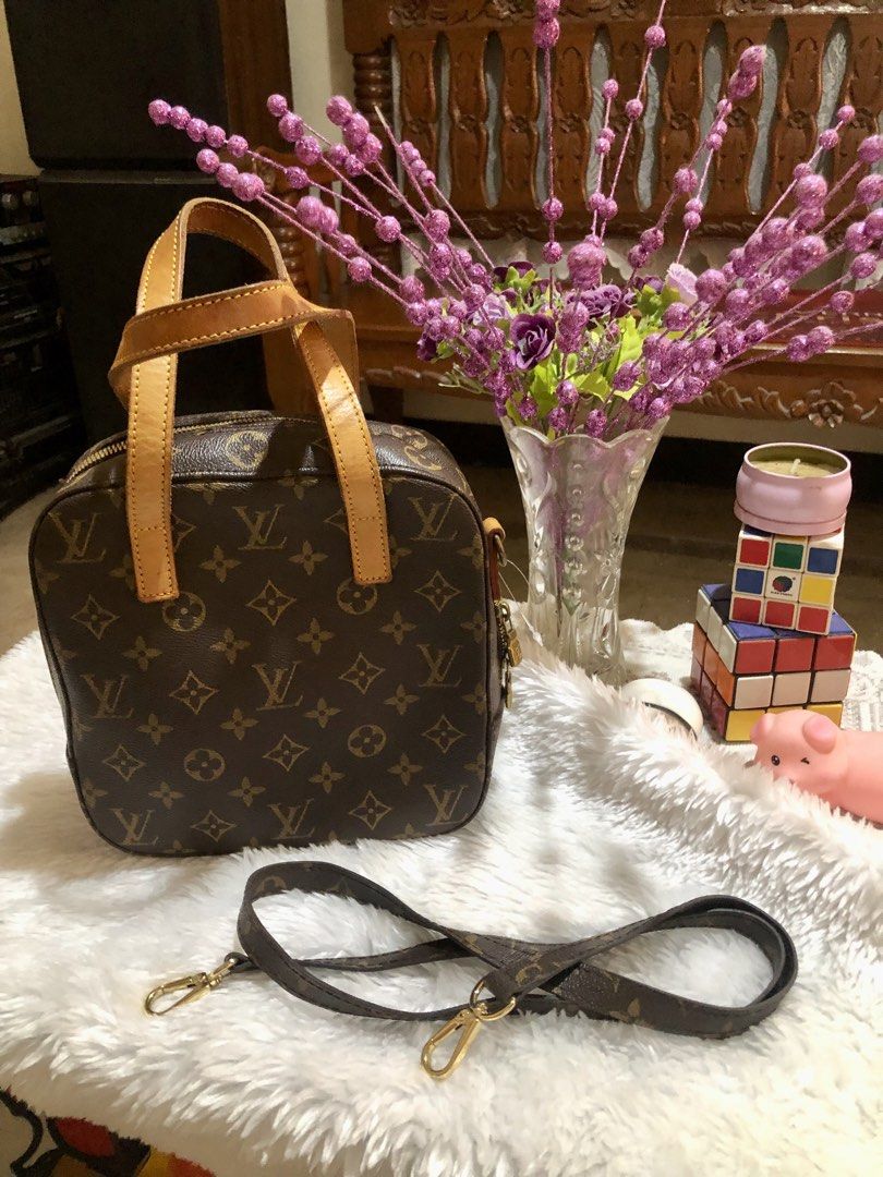 Louis Vuitton Monogram Canvas Spontini Bag with Strap (Category: Luxury Bags & Wallets) located in Meycauayan. Submitted by miletteaqu82717 (Listing ID 1440951893, Image 1). Description: - Classic Louis Vuitton bag - Monogram canvas - Detachable shoulder strap included - Leather handles show some signs of wear - Zipper works smoothly - Timeless and versatile for daily use or travel - not coded.