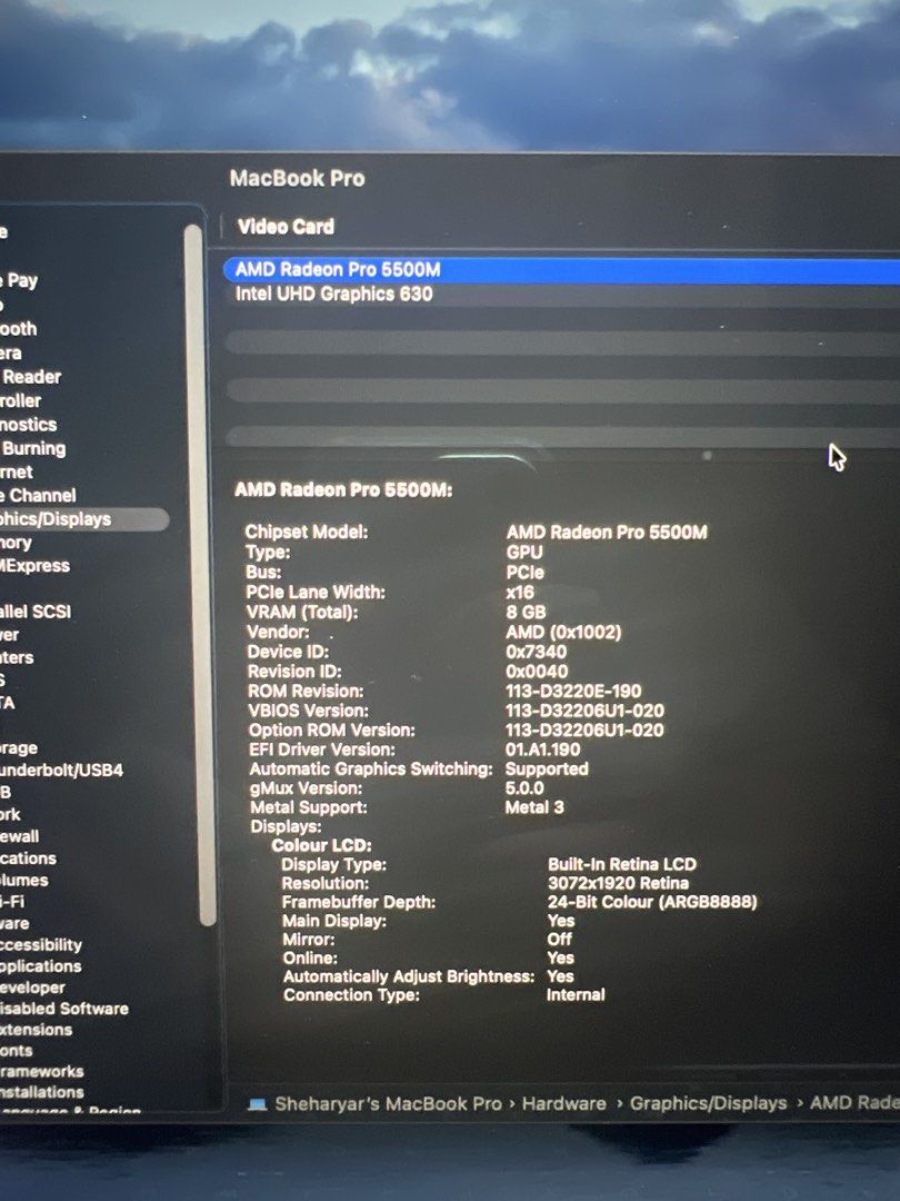 MacBook Pro 16” 2019469747439701872642
