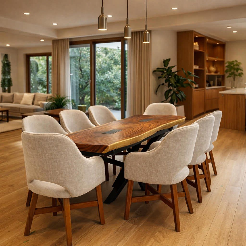 MAHOGANY DINING TABLE SET (Category: Tables & Sets) located in Paranaque City. Submitted by msanessa (Listing ID 1441116109, Image 1). Description: ‼️RUSH‼️ RUSH ‼️ RUSH ‼️ Where comfort meets elegance 🤍 Premium dining chairs that instantly elevate your space. Perfect for modern homes, cafés, or cozy family dinners. ✨ ✨ MAHOGANY DINING SET FOR SALE ✨ Transform your dining space with this premium custom-made dining set, crafted from solid Mahogan