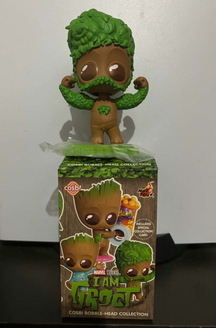 Marvel I Am Groot Cosbi Bobble-Head Collection Figure (Category: Figurines & Statues) located in Makati City. Submitted by yco99 (Listing ID 1441113307, Image 1). Description: - Marvel Studios I Am Groot Cosbi bobble-head - Features Groot in a flexing pose - Comes with a special collection card - Ideal for any Groot enthusiast -Opened only, never used or displayed.