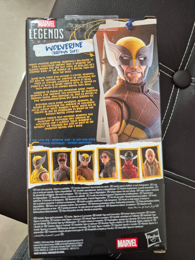 Marvel Legends Deadpool & Wolverine (Brown Suit Wolverine) Action Figure (Category: Figurines & Statues) located in Muntinlupa City. Submitted by nostalgiakid (Listing ID 1441042460, Image 3). Description: - brand new, sealed - Marvel Legends Wolverine action figure - Brown suit version from Deadpool & Wolverine - Comes with alternate heads and claws - Must-have for Marvel collectors!.