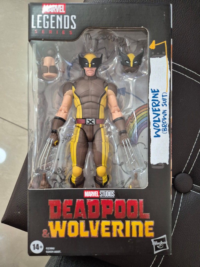 Marvel Legends Deadpool & Wolverine (Brown Suit Wolverine) Action Figure (Category: Figurines & Statues) located in Muntinlupa City. Submitted by nostalgiakid (Listing ID 1441042460, Image 1). Description: - brand new, sealed - Marvel Legends Wolverine action figure - Brown suit version from Deadpool & Wolverine - Comes with alternate heads and claws - Must-have for Marvel collectors!.